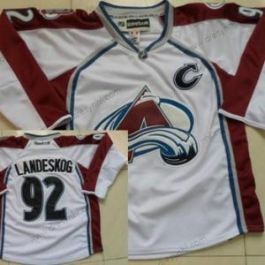 Colorado Avalanche #92 Gabriel Landeskog Bílý dres – Pánské