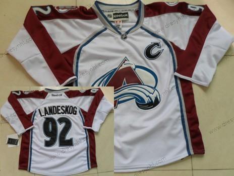 Colorado Avalanche #92 Gabriel Landeskog Bílý dres – Pánské