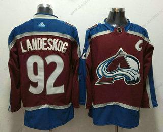 Colorado Avalanche #92 Gabriel Landeskog Červené With C Patch 2017-2018 Hokejový Sešitý NHL dres – Pánské