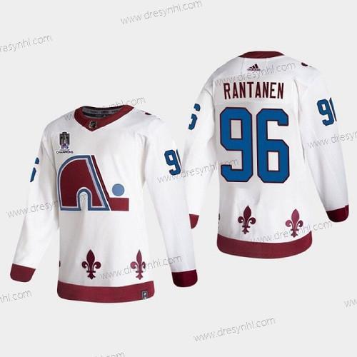 Colorado Avalanche #96 Mikko Rantanen 2022 Bílý Stanley Cup Champions Patch Sešitý dres – Pánské