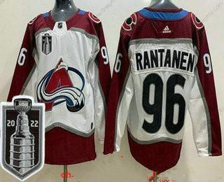 Colorado Avalanche #96 Mikko Rantanen Bílý 2022 Stanley Cup Sešitý dres – Pánské