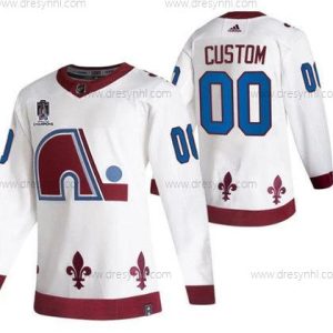 Colorado Avalanche Personalizované Avtive Hráč 2022 Bílý Stanley Cup Champions Patch Sešitý dres – Pánské