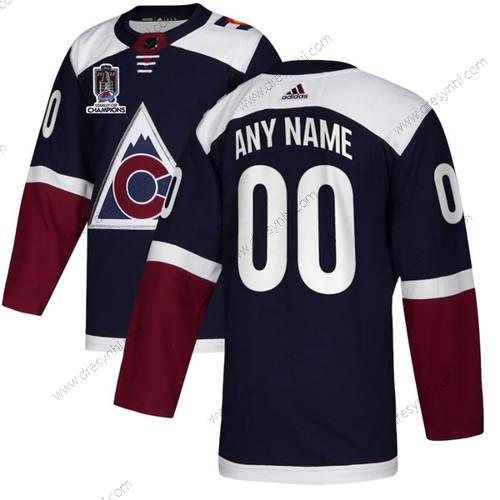 Colorado Avalanche Personalizované Avtive Hráč 2022 Námořnictvo Stanley Cup Champions Patch Sešitý dres – Pánské