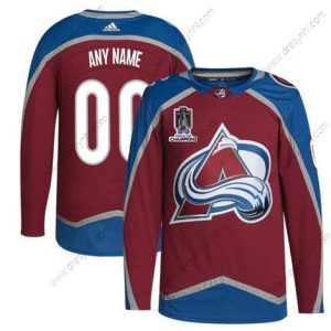 Colorado Avalanche Personalizované Červené Avtive Hráč 2022 Stanley Cup Champions Patch Sešitý dres – Pánské