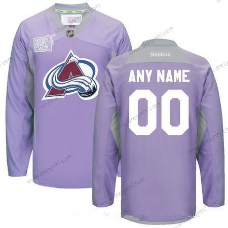 Colorado Avalanche Personalizované Nachový Růžový Reebok Hokejový Bojuje proti rakovině Tréninkový dres – Pánské