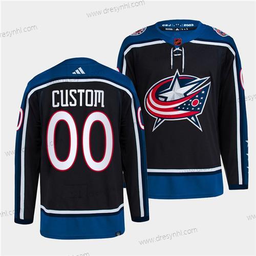 Columbus Blue Jackets Personalizované Námořnictvo 2022 Obrácený Retro Sešitý dres – Pánské