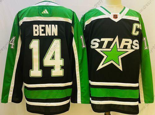 Dallas Stars #14 Jamie Benn Černá 2022-23 Obrácený Retro Sešitý dres – Pánské