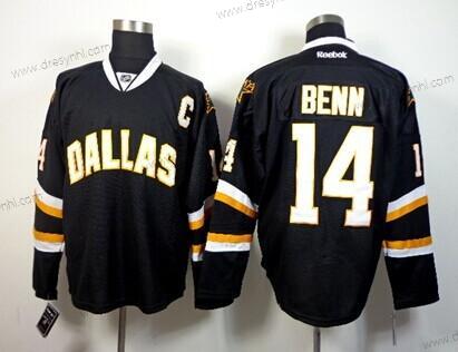 Dallas Stars #14 Jamie Benn Černá dres – Pánské