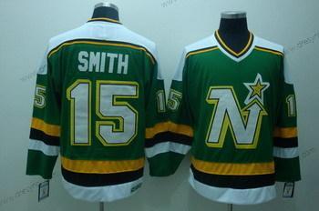 Dallas Stars #15 Bobby Smith Zelená Retro CCM dres – Pánské