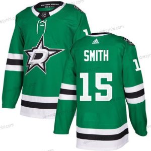 Dallas Stars #15 Craig Smith Zelená Sešitý dres – Pánské