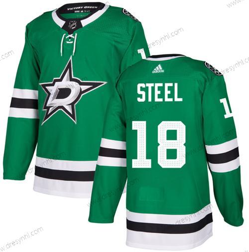 Dallas Stars #18 Sam Steel Zelená Sešitý dres – Pánské