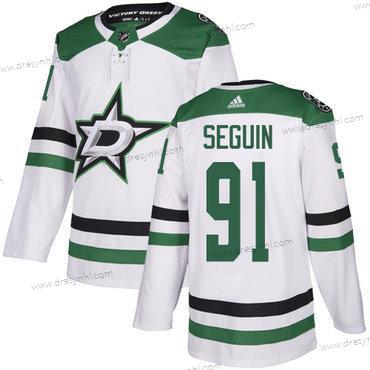 Dallas Stars #91 Tyler Seguin Bílý Road Autentické Sešitý Hokejový dres – Juniorské