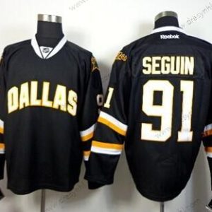 Dallas Stars #91 Tyler Seguin Černá dres – Pánské