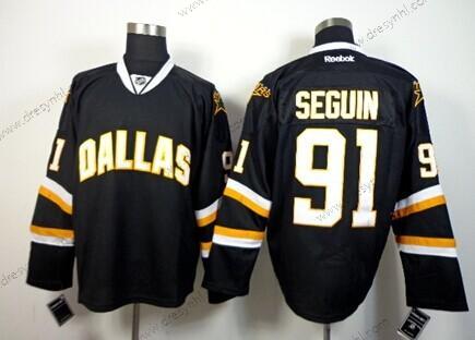 Dallas Stars #91 Tyler Seguin Černá dres – Pánské