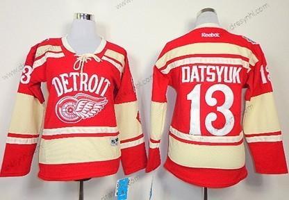 Detroit Red Wings #13 Pavel Datsyuk 2014 Zimní Klasický Červené dres – Dámské