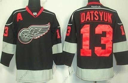 Detroit Red Wings #13 Pavel Datsyuk Černá Ice dres – Pánské