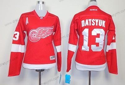 Detroit Red Wings #13 Pavel Datsyuk Červené dres – Dámské