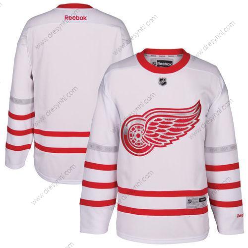 Detroit Red Wings Personalizované Bílý 2017 Centennial Klasický Sešitý Reebok Hokejový dres – Juniorské