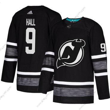 Devils #9 Taylor Hall Černá Autentické 2019 All-Star Sešitý Hokejový dres – Pánské