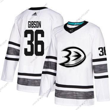 Ducks #36 John Gibson Bílý Autentické 2019 All-Star Sešitý Hokejový dres – Pánské