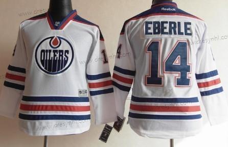 Edmonton Oilers #14 Jordan Eberle Bílý dres – Dětské