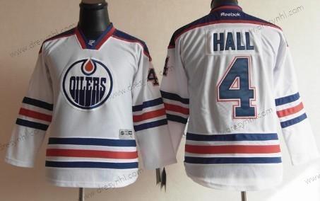 Edmonton Oilers #4 Taylor Hall Bílý dres – Dětské