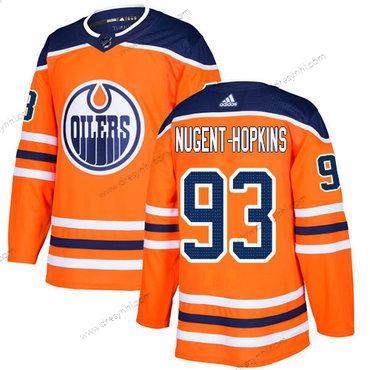 Edmonton Oilers #93 Ryan Nugent-Hopkins Oranžová Domácí dres Autentické Sešitý NHL dres – Juniorské