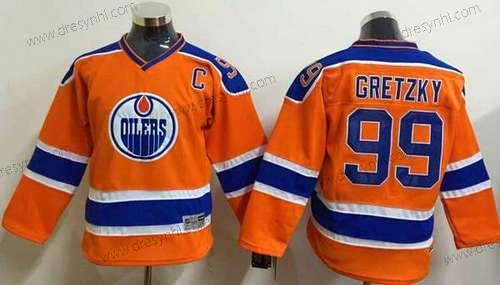 Edmonton Oilers #99 Wayne Gretzky 2015 Oranžová CCM Vintage dres – Juniorské