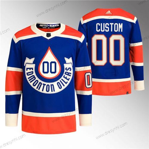 Edmonton Oilers Personalizované 2023 Royal Modrý Oranžová Heritage Klasický Primegreen Sešitý dres – Pánské