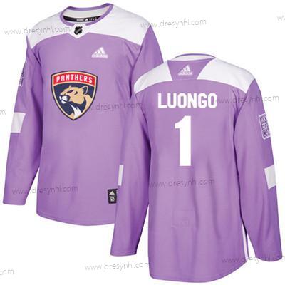 Florida Panthers #1 Roberto Luongo Nachový Autentické Bojuje proti rakovině Sešitý NHL dres – Juniorské