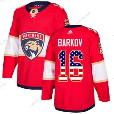 Florida Panthers #16 Aleksander Barkov Červené Domácí dres Autentické USA Flag Sešitý NHL dres – Juniorské