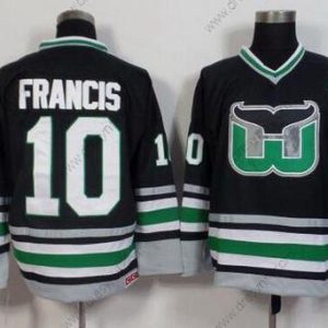 Hartford Whalers #10 Ron Francis 1995-96 Černá CCM Vintage dres – Pánské