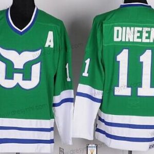 Hartford Whalers #11 Kevin Dineen Zelená Retro CCM dres – Pánské