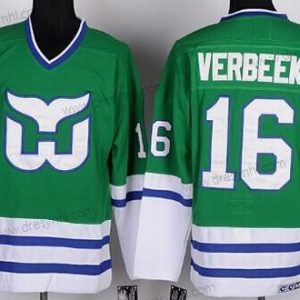 Hartford Whalers #16 Pat Verbeek Zelená Retro CCM dres – Pánské