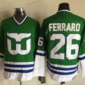 Hartford Whalers #26 Ray Ferraro Zelená CCM Retro Sešitý NHL dres – Pánské