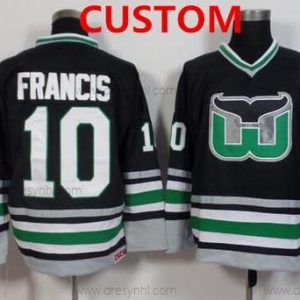 Hartford Whalers Personalizované Černá Retro dres – Pánské