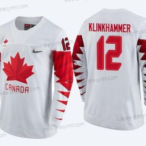 Kanada Tým #12 Rob Klinkhammer Bílý 2018 Zimní Olympics dres – Pánské