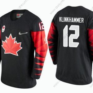 Kanada Tým #12 Rob Klinkhammer Černá 2018 Zimní Olympics dres – Pánské