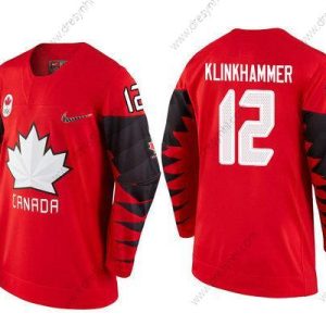 Kanada Tým #12 Rob Klinkhammer Červené 2018 Zimní Olympics dres – Pánské