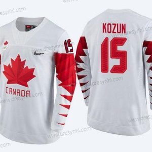 Kanada Tým #15 Brandon Kozun Bílý 2018 Zimní Olympics dres – Pánské