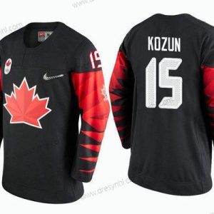 Kanada Tým #15 Brandon Kozun Černá 2018 Zimní Olympics dres – Pánské