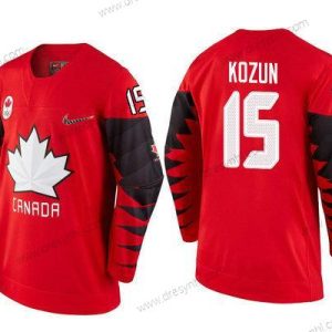 Kanada Tým #15 Brandon Kozun Červené 2018 Zimní Olympics dres – Pánské