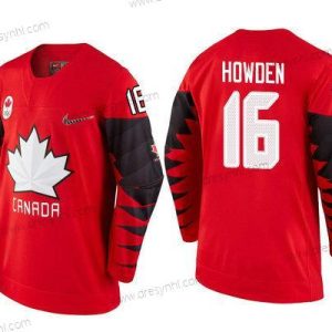 Kanada Tým #16 Quinton Howden Červené 2018 Zimní Olympics dres – Pánské