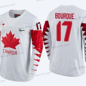 Kanada Tým #17 Rene Bourque Bílý 2018 Zimní Olympics dres – Pánské