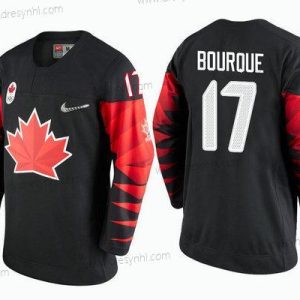 Kanada Tým #17 Rene Bourque Černá 2018 Zimní Olympics dres – Pánské