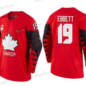 Kanada Tým #19 Andrew Ebbett Červené 2018 Zimní Olympics dres – Pánské