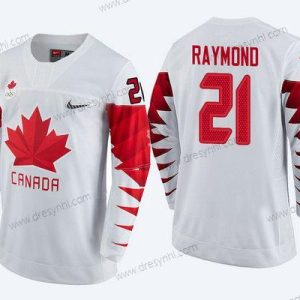 Kanada Tým #21 Mason Raymond Bílý 2018 Zimní Olympics dres – Pánské