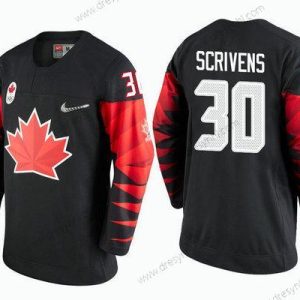 Kanada Tým #30 Ben Scrivens Černá 2018 Zimní Olympics dres – Pánské