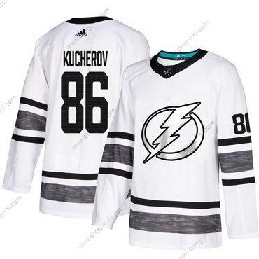 Lightning #86 Nikita Kucherov Bílý Autentické 2019 All-Star Sešitý Hokejový dres – Pánské