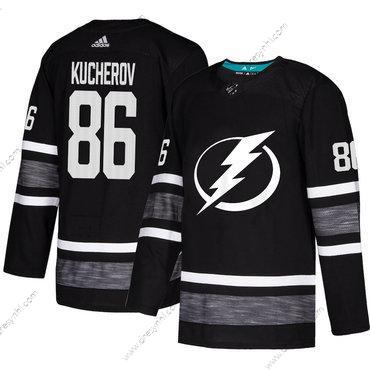 Lightning #86 Nikita Kucherov Černá Autentické 2019 All-Star Sešitý Hokejový dres – Pánské